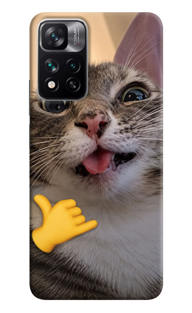 Silly Cat Call Mi 11i 5G/11i 5G Hypercharge Hard Case Back Cover by Casekaro