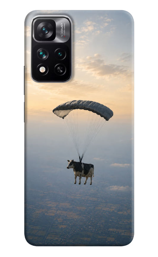 Skydiving Cow Mi 11i 5G/11i 5G Hypercharge Hard Case Back Cover by Casekaro