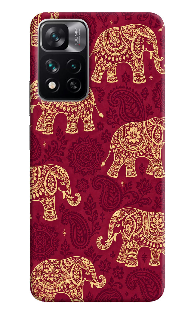 Maroon Elephant Mi 11i 5G/11i 5G Hypercharge Hard Case Back Cover by Casekaro