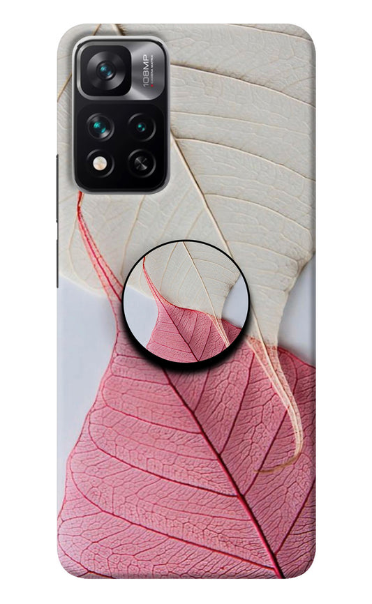 White Pink Leaf Mi 11i 5G/11i 5G Hypercharge Pop Case
