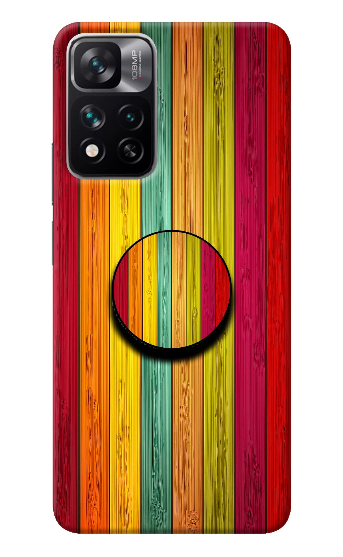 Multicolor Wooden Mi 11i 5G/11i 5G Hypercharge Pop Case