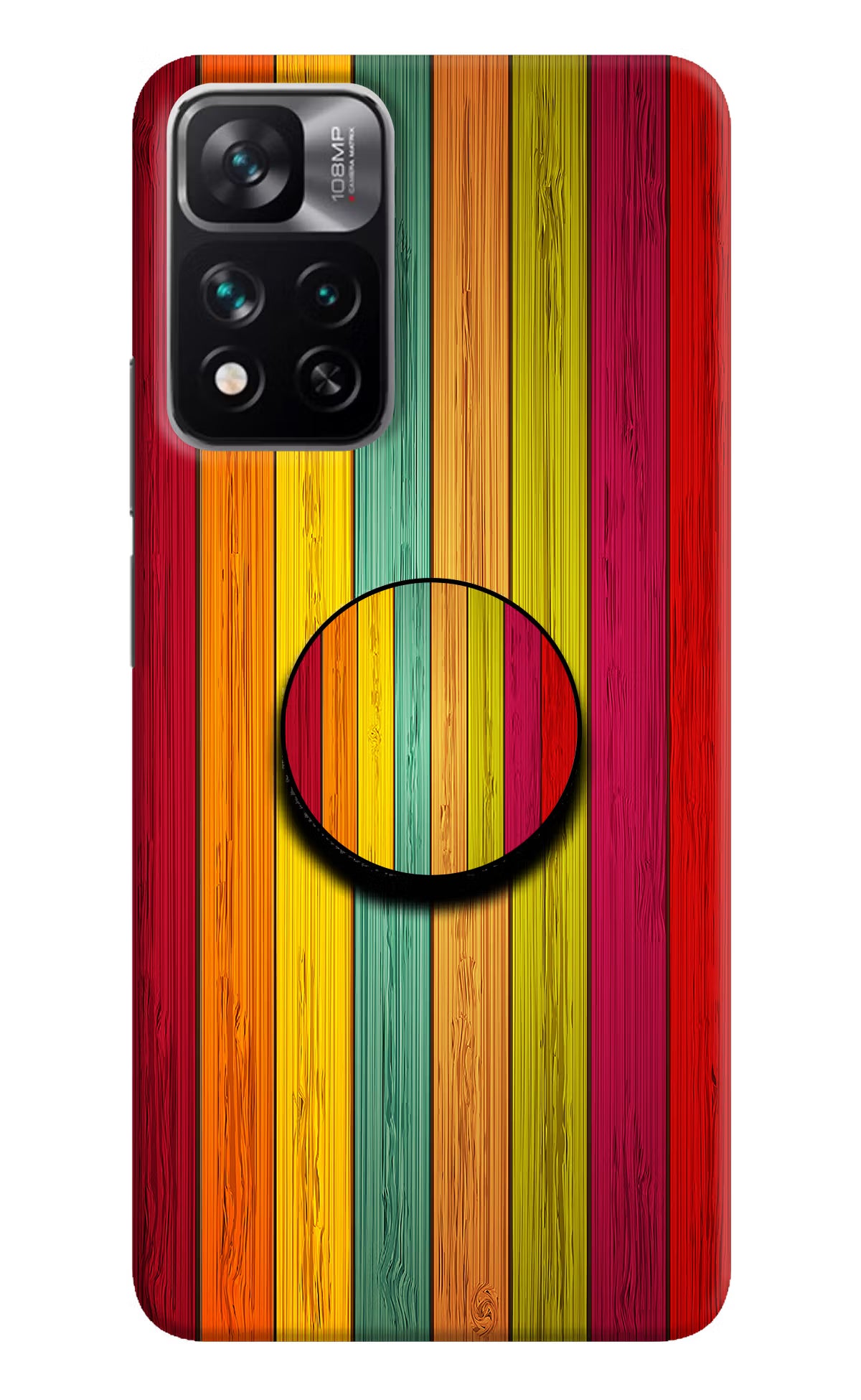Multicolor Wooden Mi 11i 5G/11i 5G Hypercharge Pop Case by Casekaro