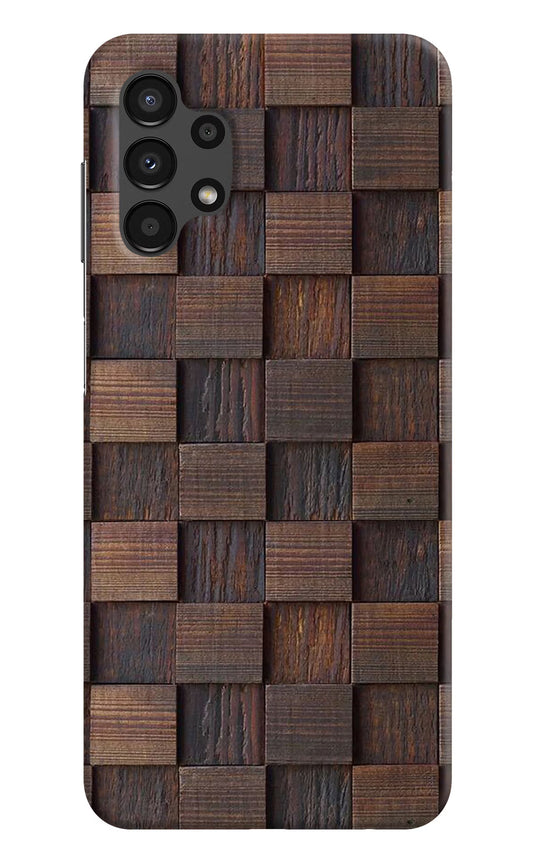 Wooden Cube Design Samsung A13 4G Hard Case Back Cover by Casekaro