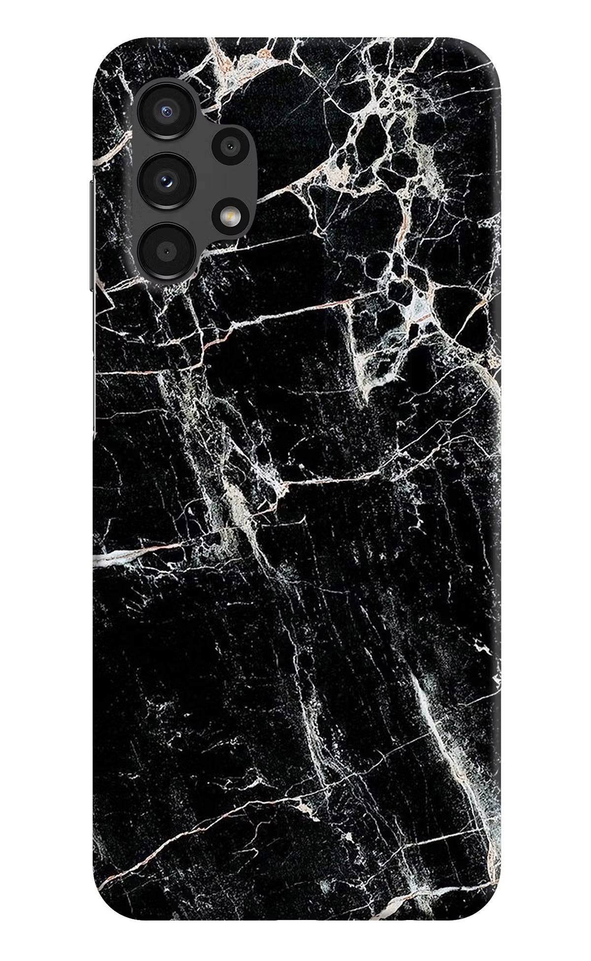 Black Marble Texture Samsung A13 4G Hard Case Back Cover by Casekaro