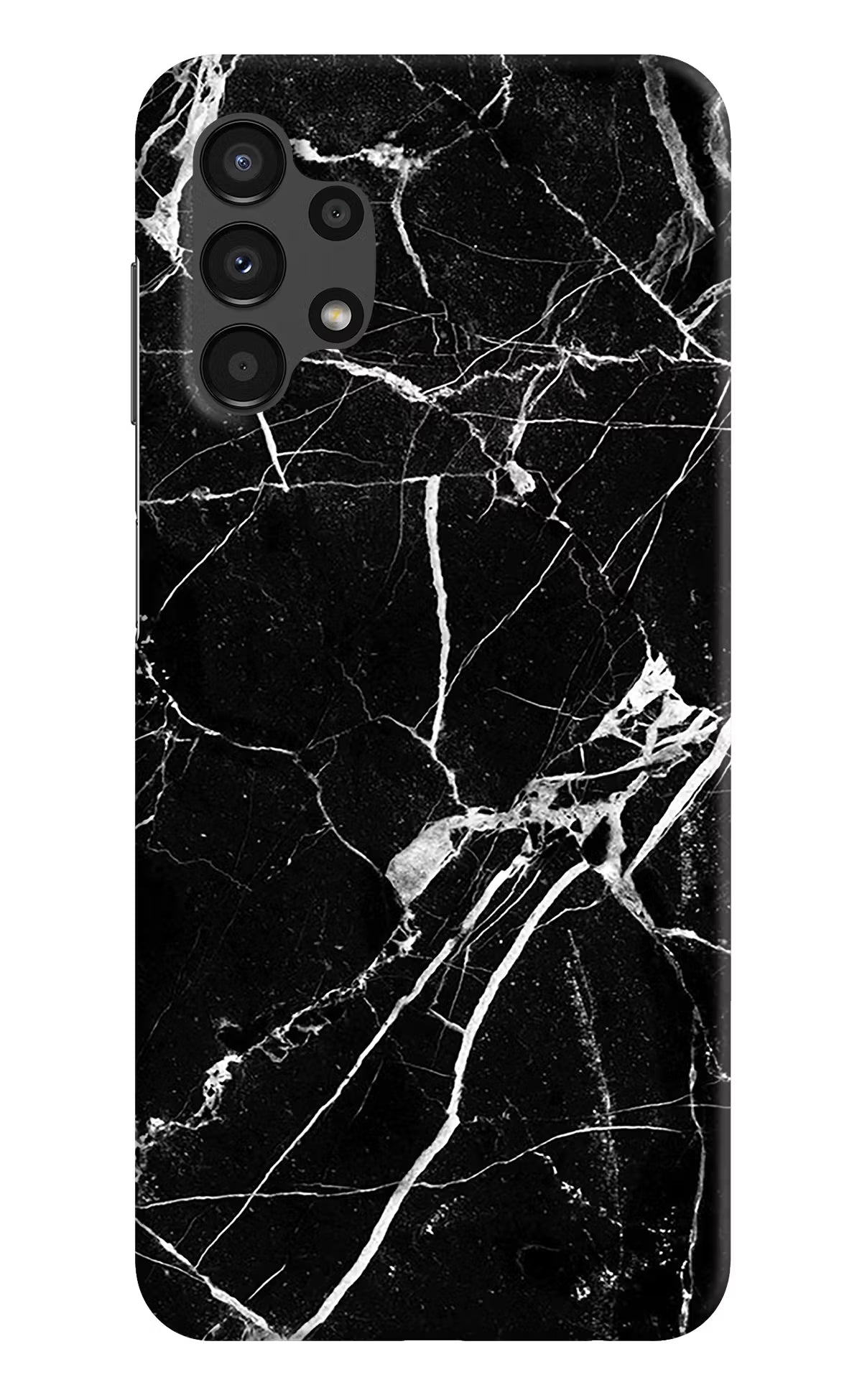 Black Marble Pattern Samsung A13 4G Hard Case Back Cover by Casekaro