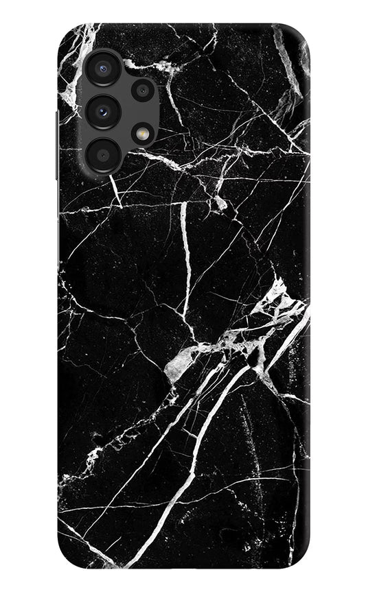 Black Marble Pattern Samsung A13 4G Hard Case Back Cover by Casekaro