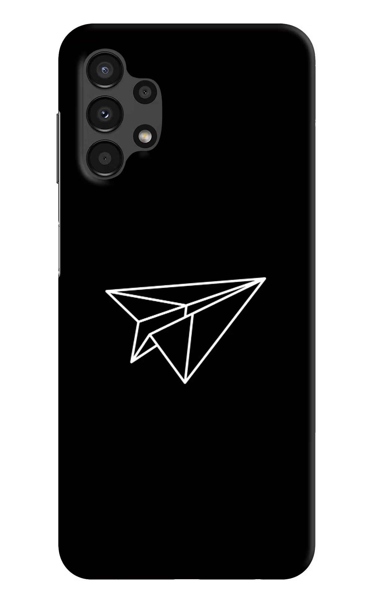 Paper Plane White Samsung A13 4G Hard Case Back Cover by Casekaro