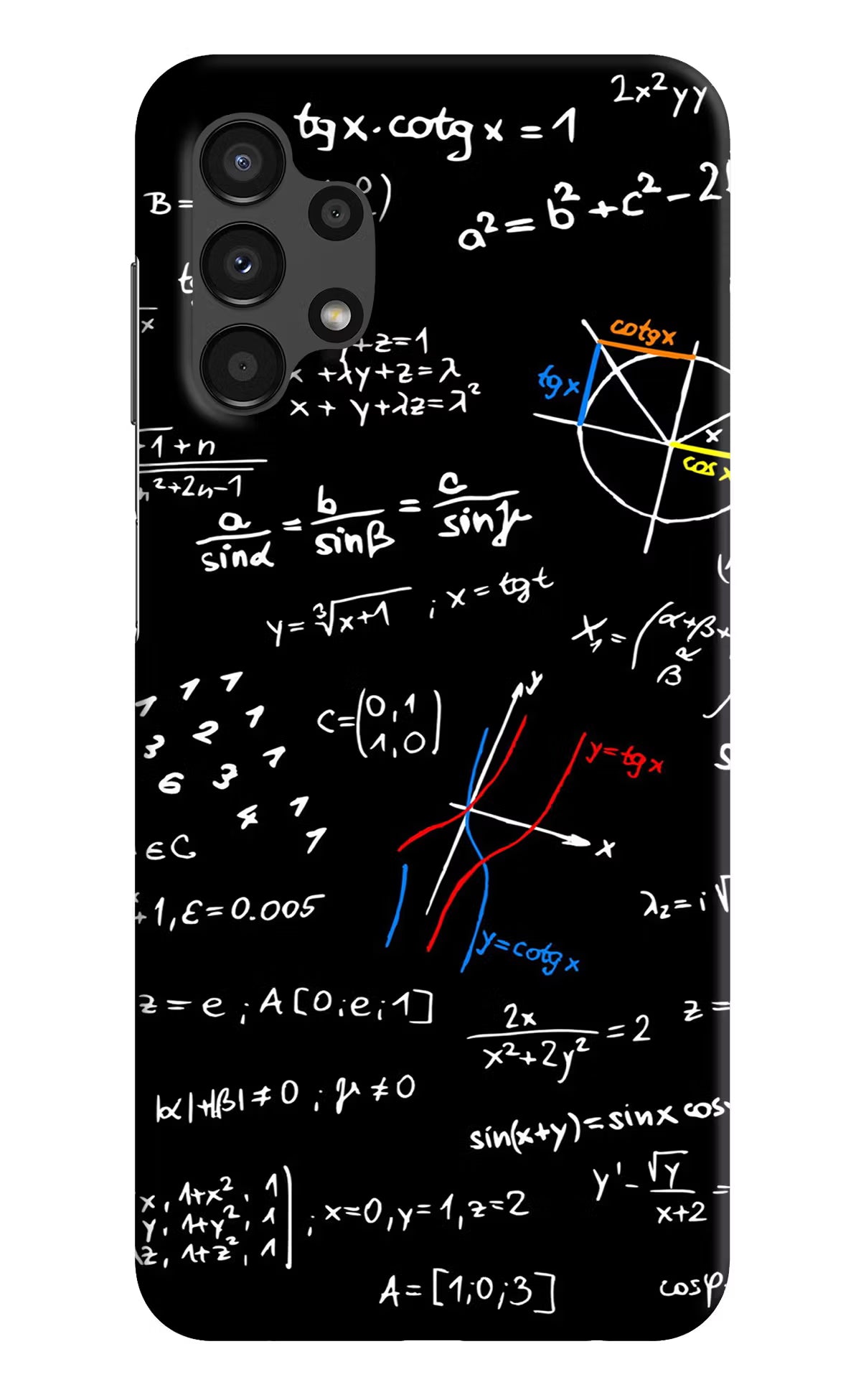 Mathematics Formula Samsung A13 4G Hard Case Back Cover by Casekaro
