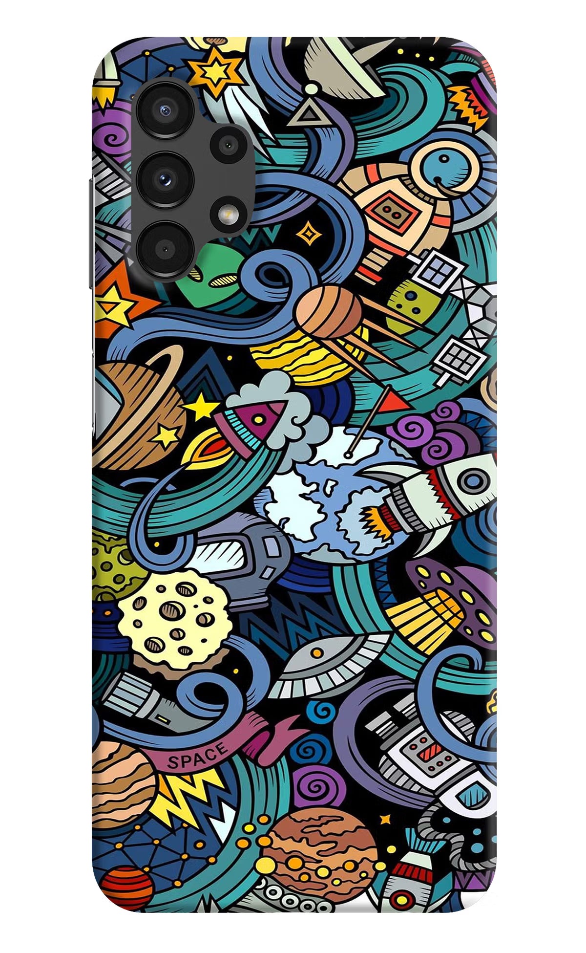 Space Abstract Samsung A13 4G Hard Case Back Cover by Casekaro