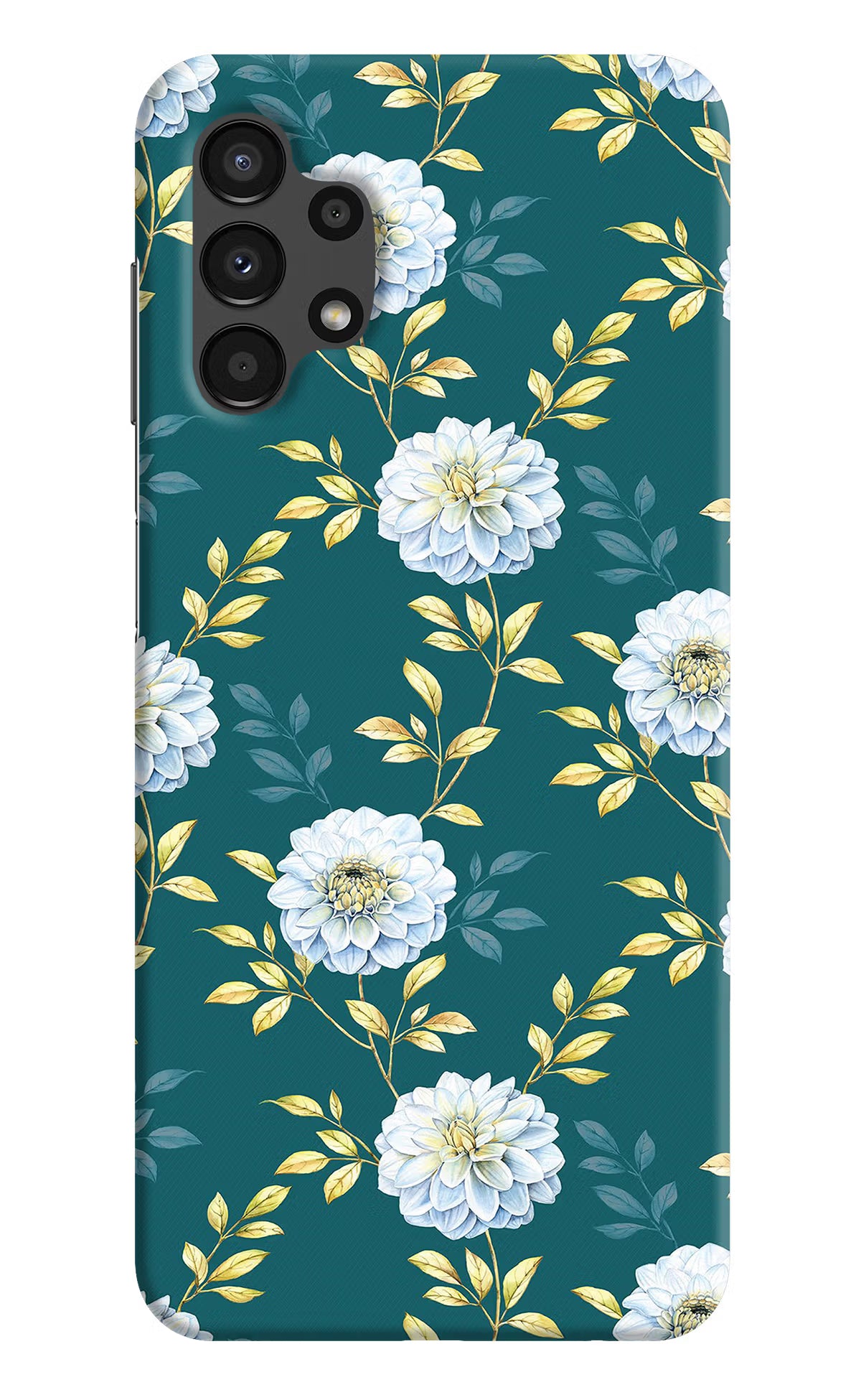 Flowers Samsung A13 4G Hard Case Back Cover by Casekaro