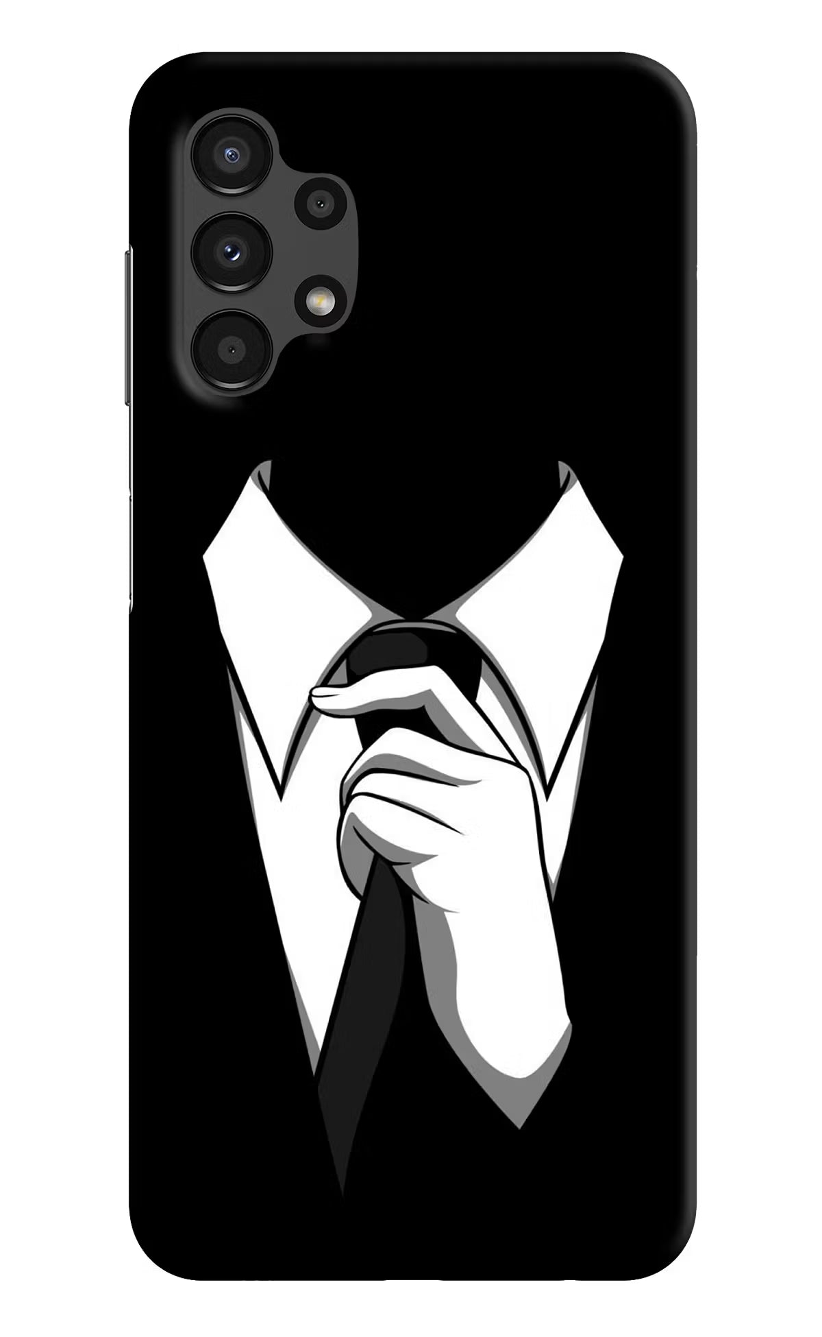 Black Tie Samsung A13 4G Hard Case Back Cover by Casekaro