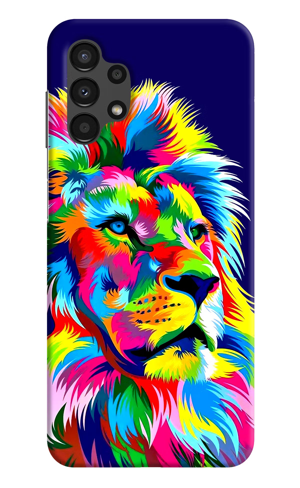 Vector Art Lion Samsung A13 4G Hard Case Back Cover by Casekaro
