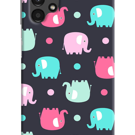 Elephants Samsung A13 4G Hard Case Back Cover by Casekaro