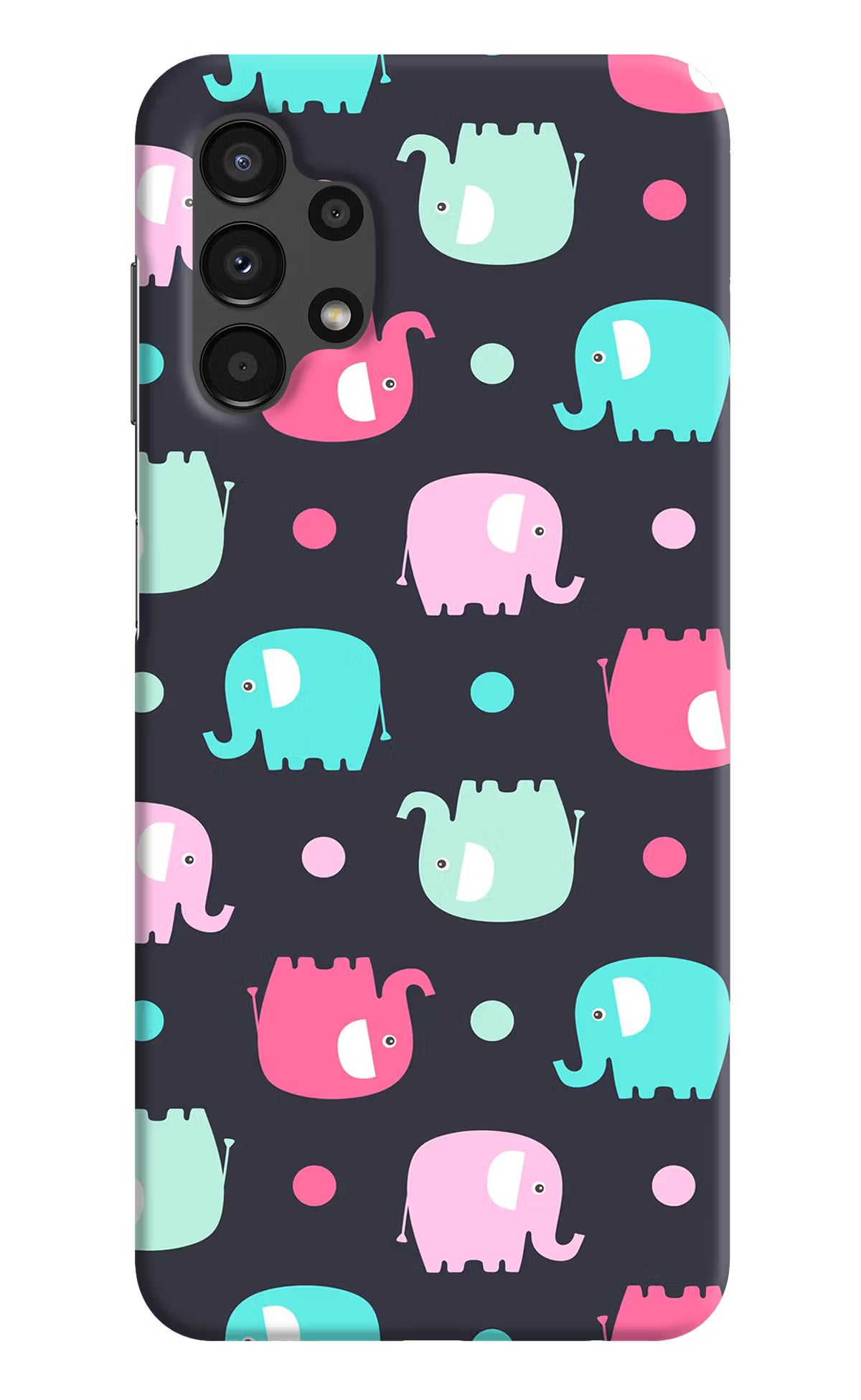 Elephants Samsung A13 4G Hard Case Back Cover by Casekaro