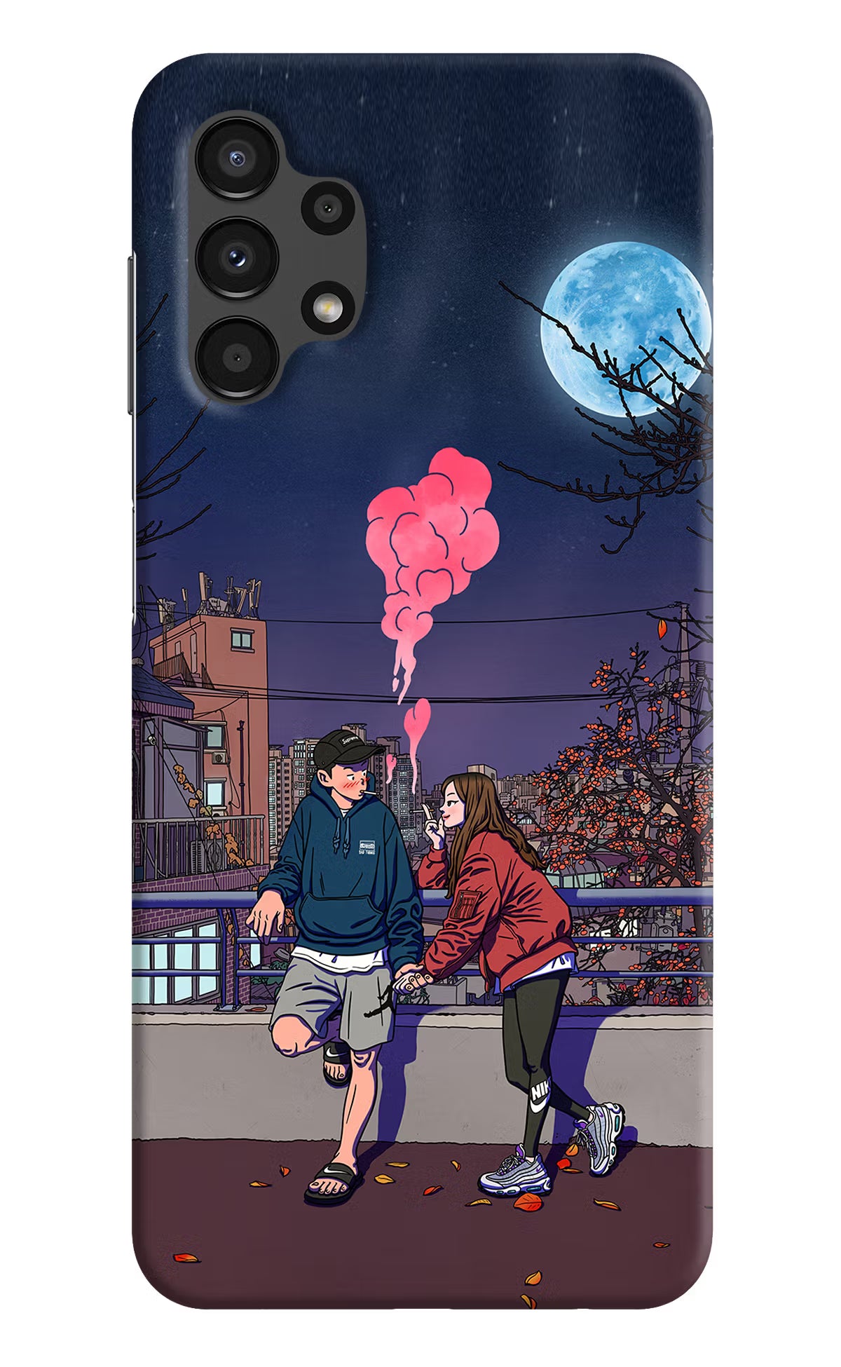 Chilling Couple Samsung A13 4G Hard Case Back Cover by Casekaro
