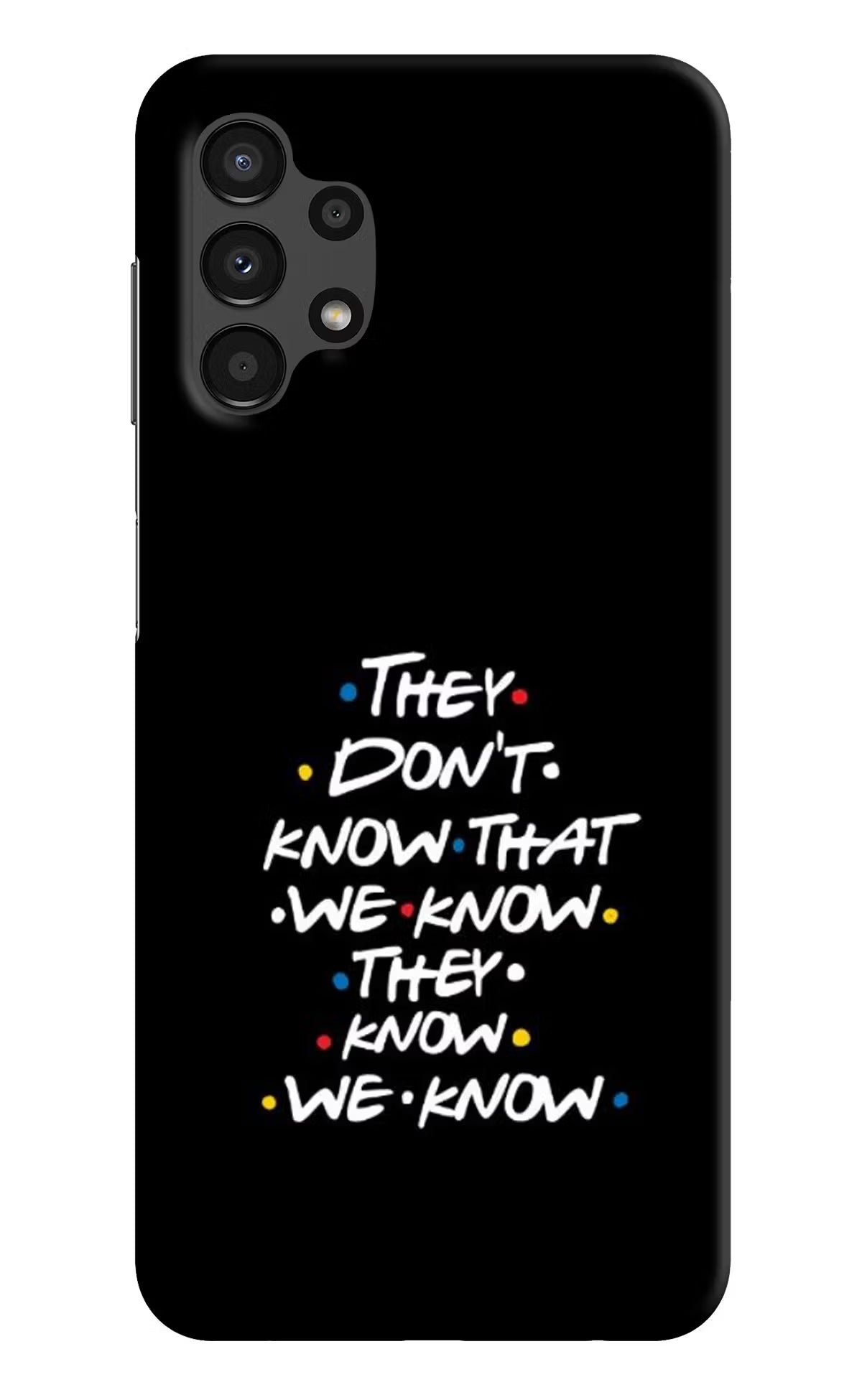 FRIENDS Dialogue Samsung A13 4G Hard Case Back Cover by Casekaro