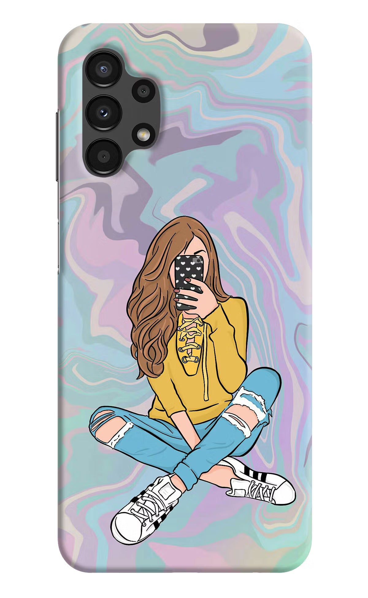 Selfie Girl Samsung A13 4G Hard Case Back Cover by Casekaro