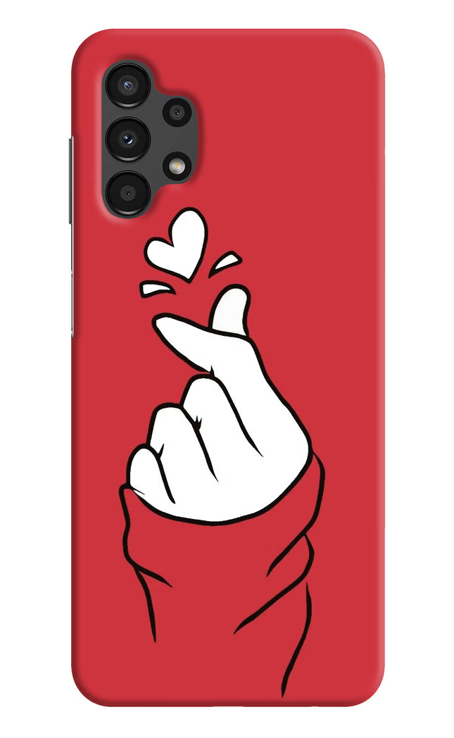 Korean Love Sign Samsung A13 4G Hard Case Back Cover by Casekaro