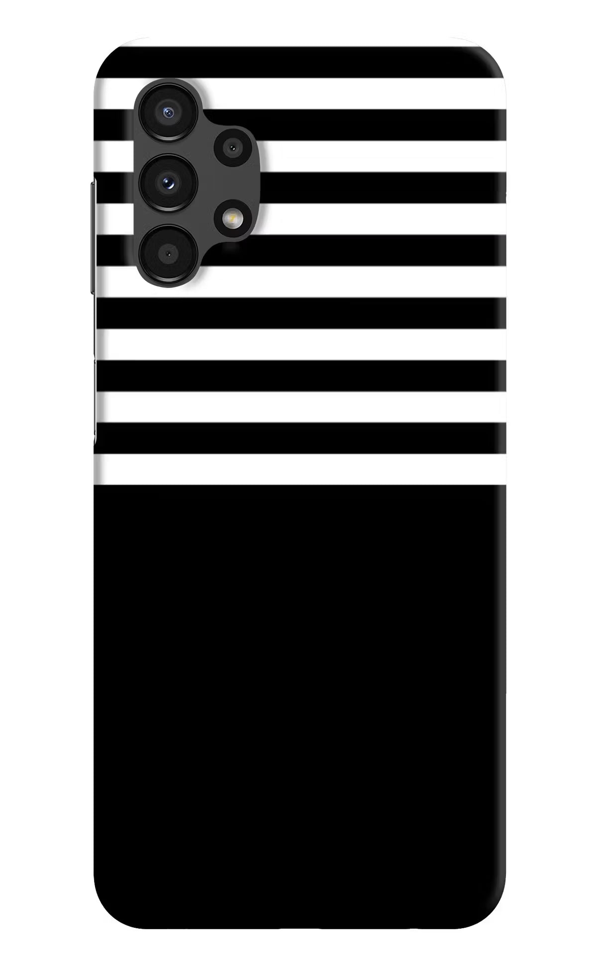 Black and White Print Samsung A13 4G Hard Case Back Cover by Casekaro