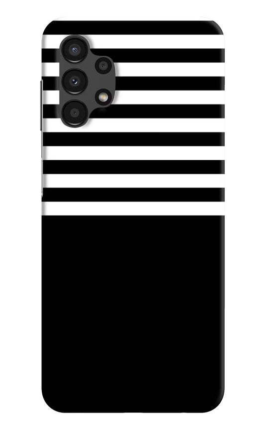 Black and White Print Samsung A13 4G Hard Case Back Cover by Casekaro