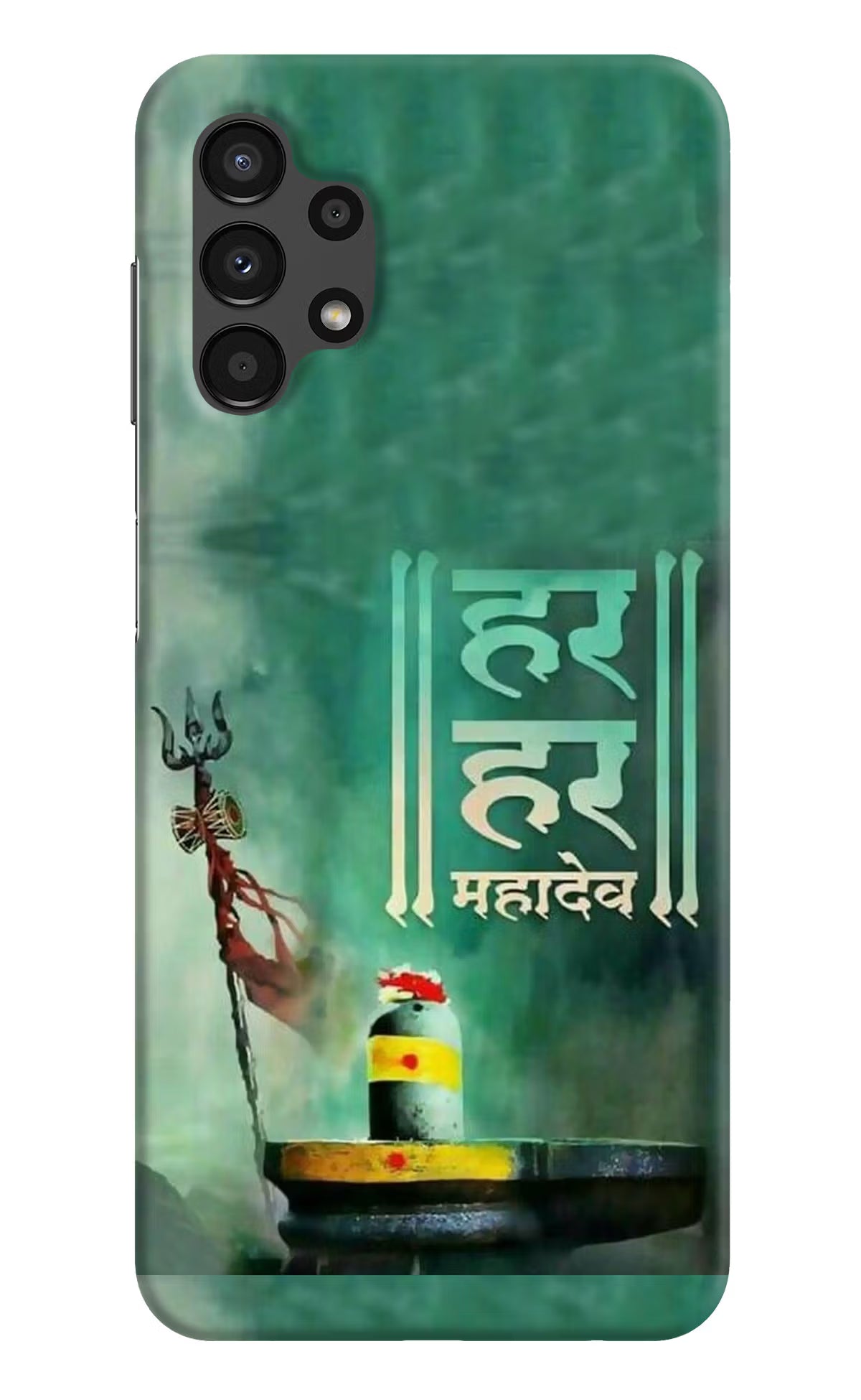 Har Har Mahadev Shivling Samsung A13 4G Hard Case Back Cover by Casekaro