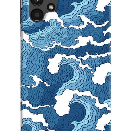 Blue Waves Samsung A13 4G Hard Case Back Cover by Casekaro