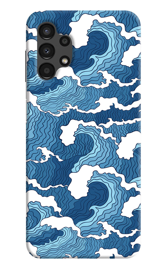 Blue Waves Samsung A13 4G Hard Case Back Cover by Casekaro