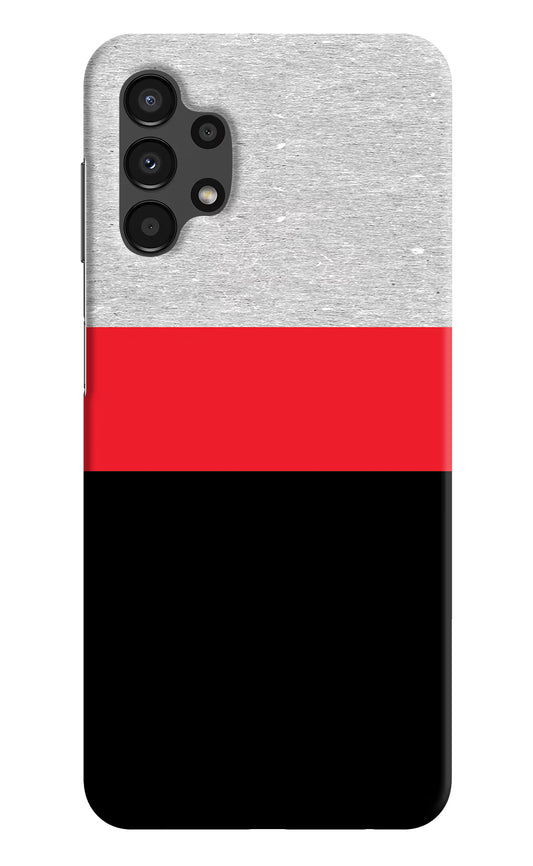 Tri Color Pattern Samsung A13 4G Hard Case Back Cover by Casekaro