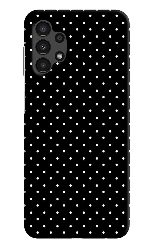 White Dots Samsung A13 4G Hard Case Back Cover by Casekaro