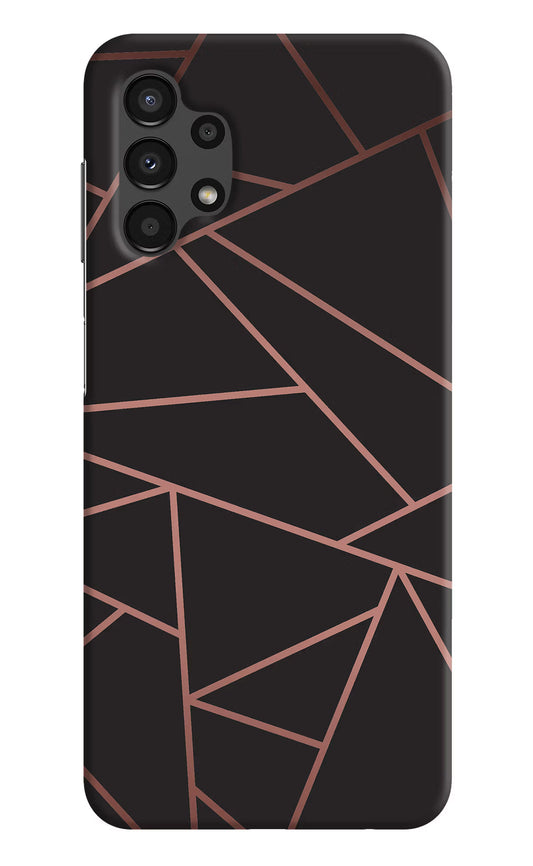 Geometric Pattern Samsung A13 4G Hard Case Back Cover by Casekaro