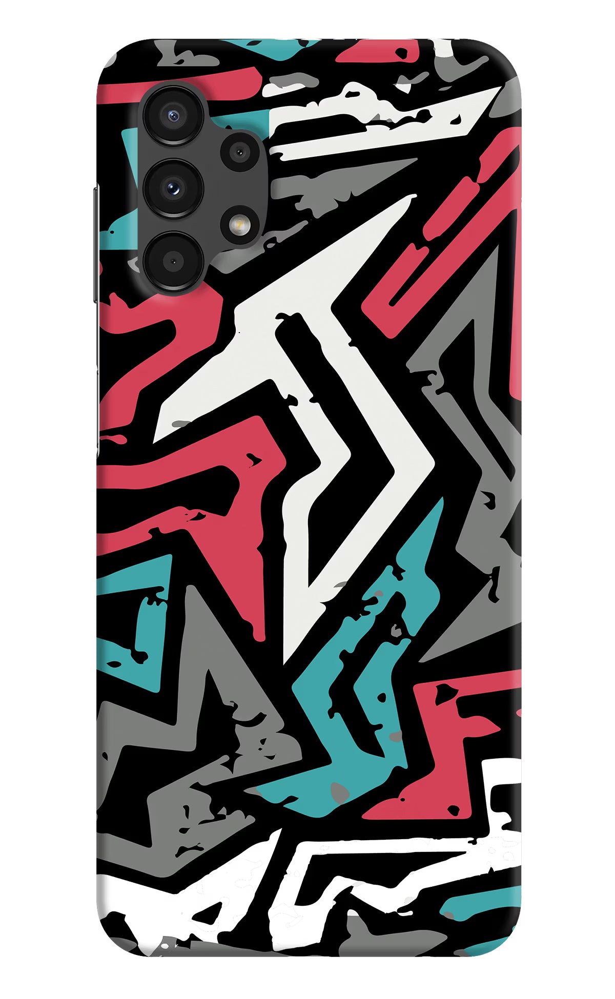 Geometric Graffiti Samsung A13 4G Hard Case Back Cover by Casekaro