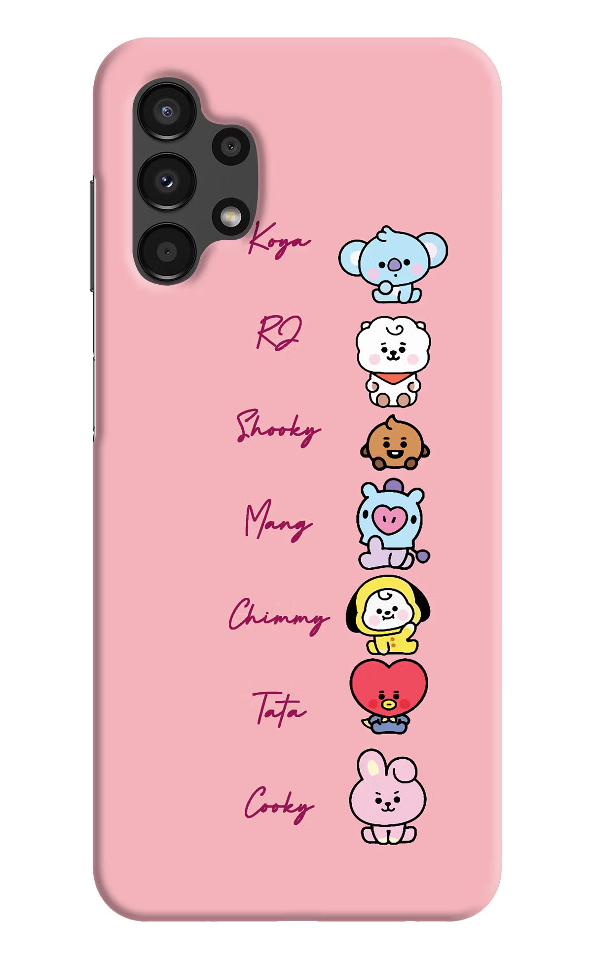 BTS names Samsung A13 4G Hard Case Back Cover by Casekaro