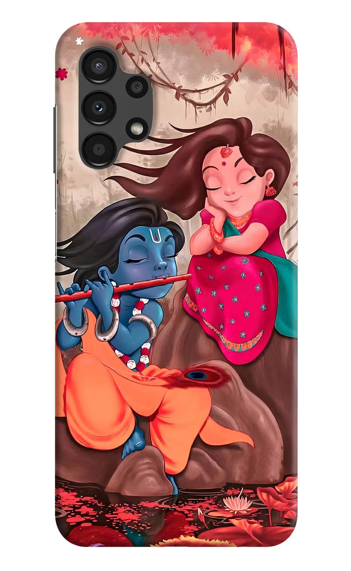 Radhe Krishna Samsung A13 4G Hard Case Back Cover by Casekaro