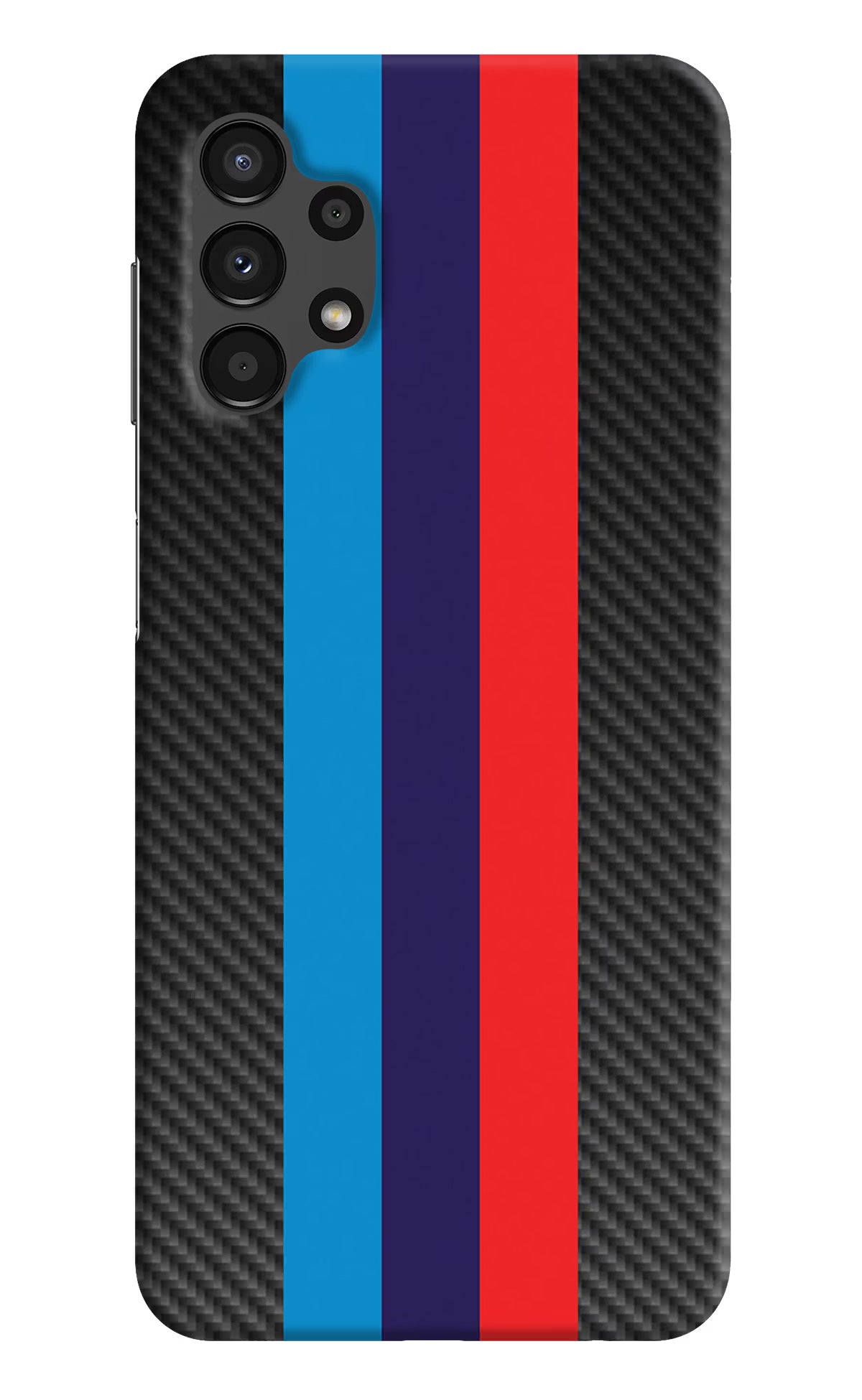 BMW Stripes Pattern Samsung A13 4G Hard Case Back Cover by Casekaro