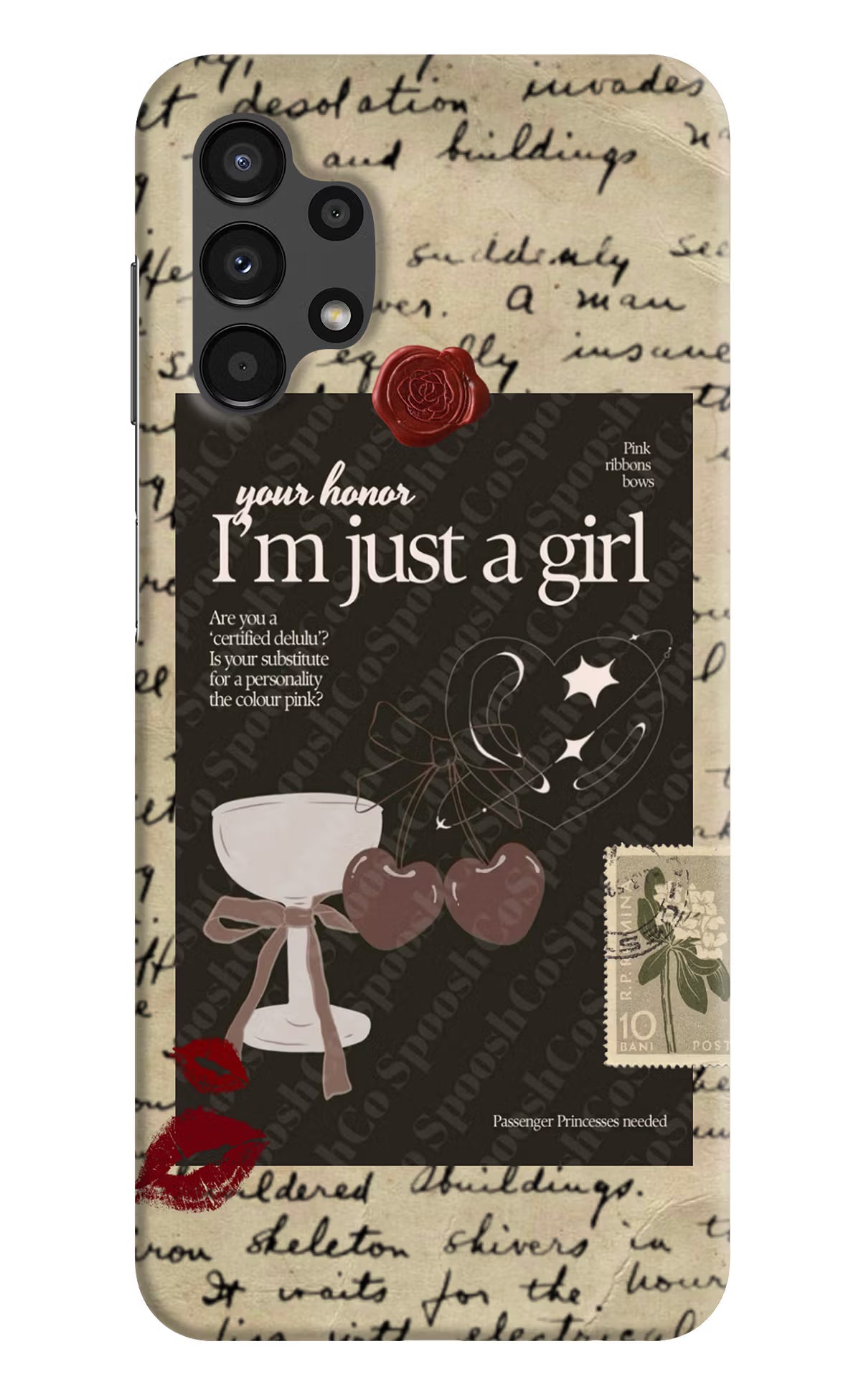 I am just a girl Samsung A13 4G Hard Case Back Cover by Casekaro
