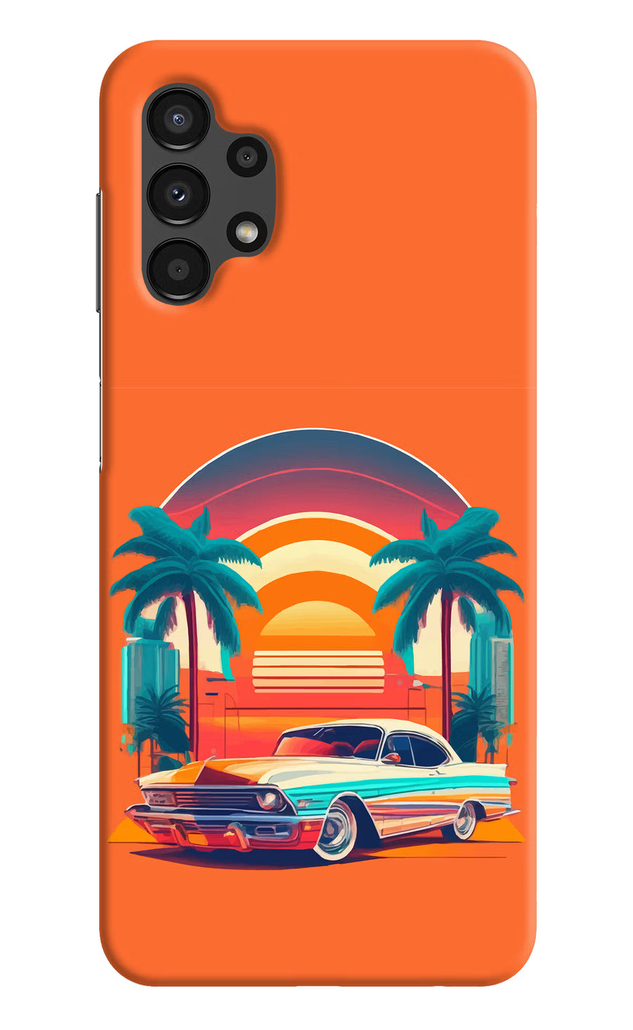 Palm Drive 80s Samsung A13 4G Back Cover, Hard case