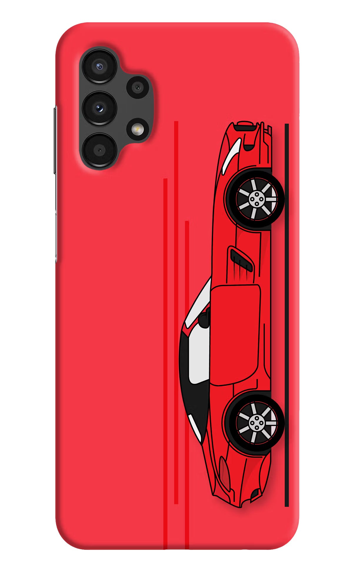 Red Velocity Samsung A13 4G Hard Case Back Cover by Casekaro
