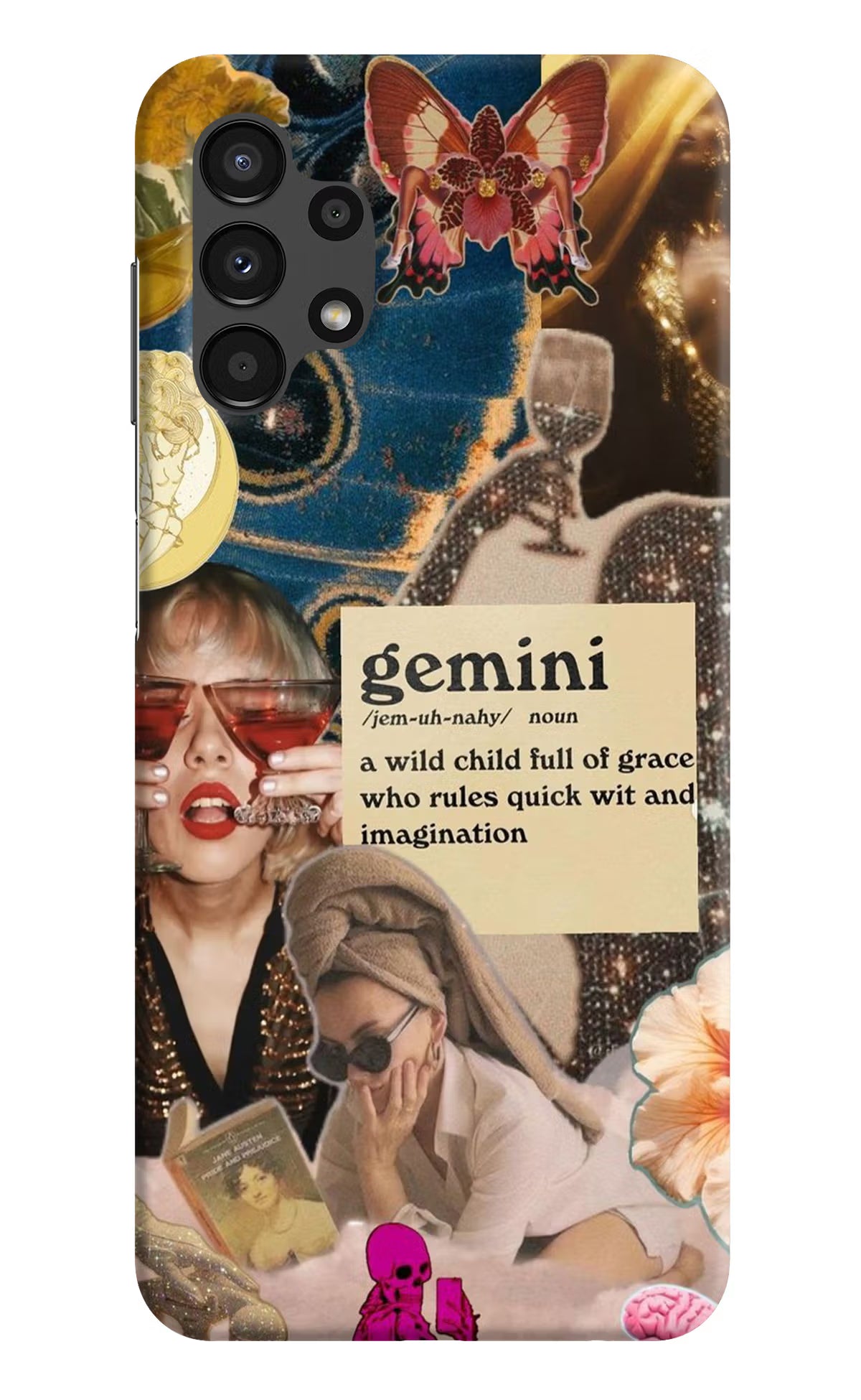 Gemini Zodiac Samsung A13 4G Hard Case Back Cover by Casekaro