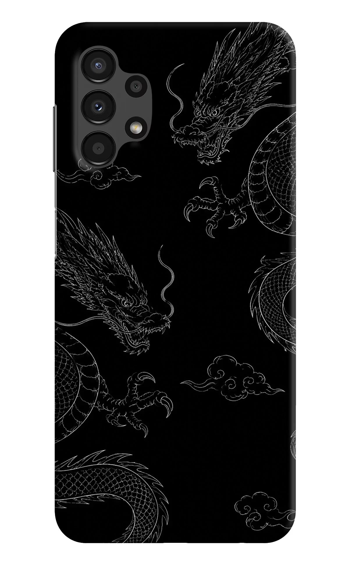 Twin Dragons Samsung A13 4G Hard Case Back Cover by Casekaro