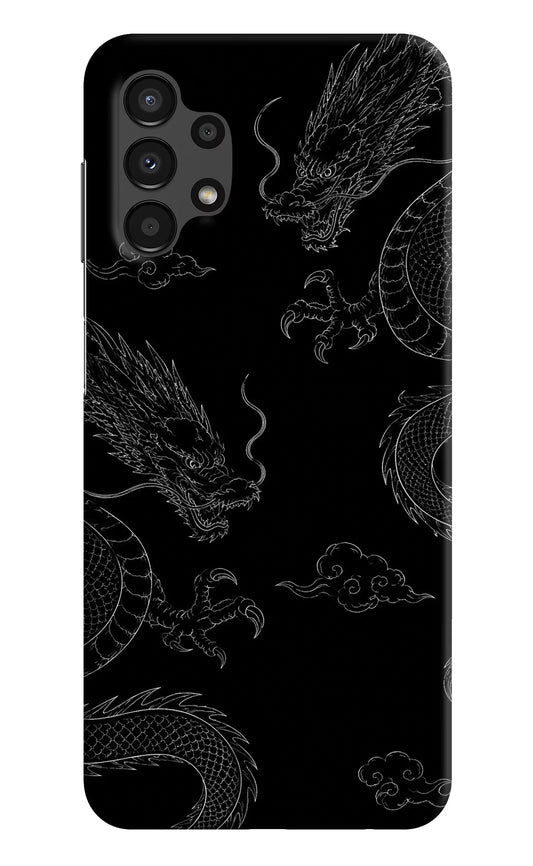 Twin Dragons Samsung A13 4G Hard Case Back Cover by Casekaro