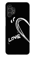 Love Line Samsung A13 4G Hard Case Back Cover by Casekaro