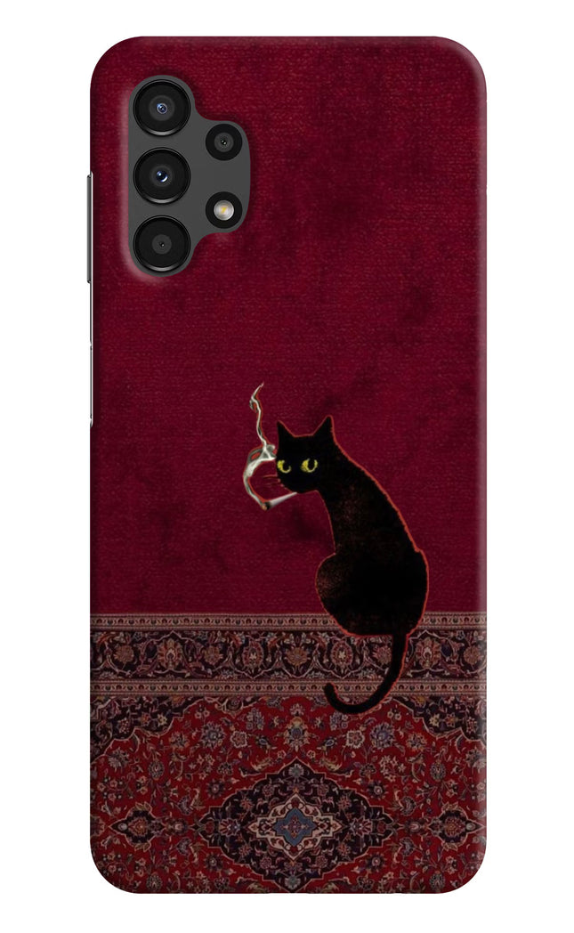 Midnight Cat Samsung A13 4G Hard Case Back Cover by Casekaro