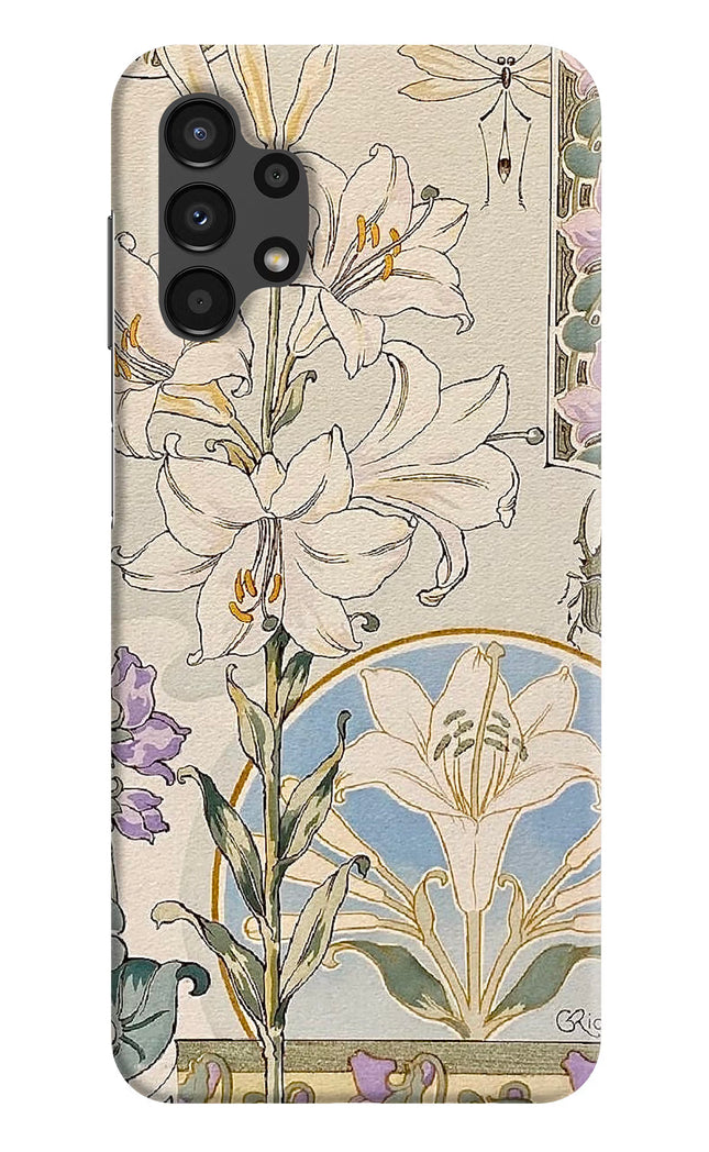 White Lily Samsung A13 4G Hard Case Back Cover by Casekaro
