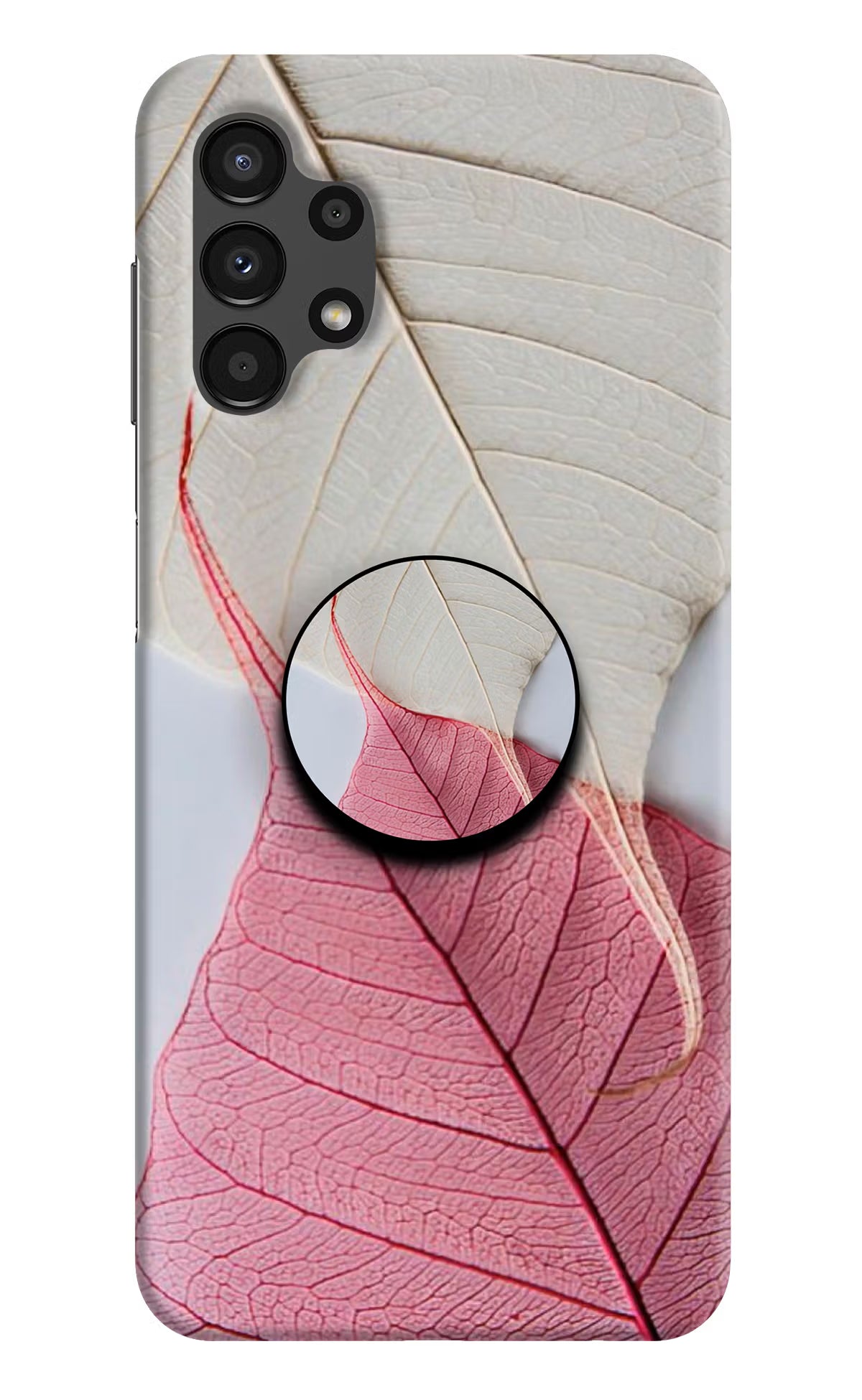 White Pink Leaf Samsung A13 4G Pop Case by Casekaro