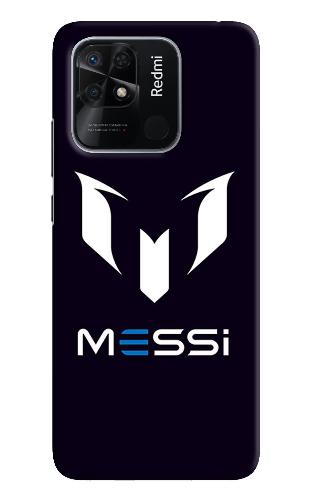 Messi Logo Redmi 10/10 Power Hard Case Back Cover by Casekaro