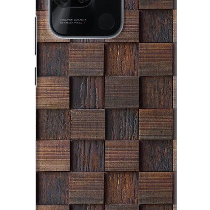 Wooden Cube Design Redmi 10/10 Power Hard Case Back Cover by Casekaro
