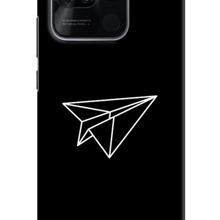 Paper Plane White Redmi 10/10 Power Hard Case Back Cover by Casekaro