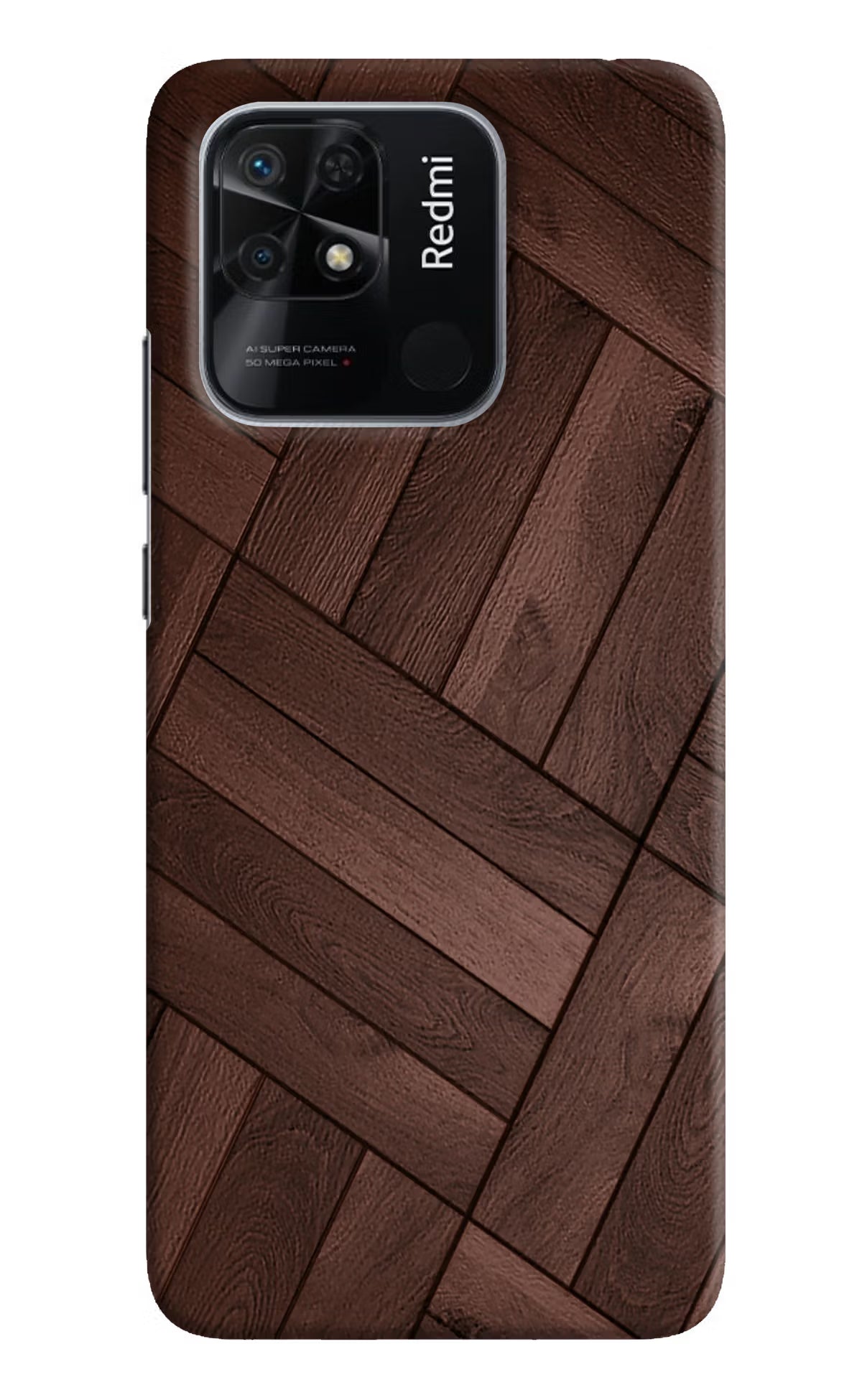 Wooden Texture Design Redmi 10/10 Power Hard Case Back Cover by Casekaro
