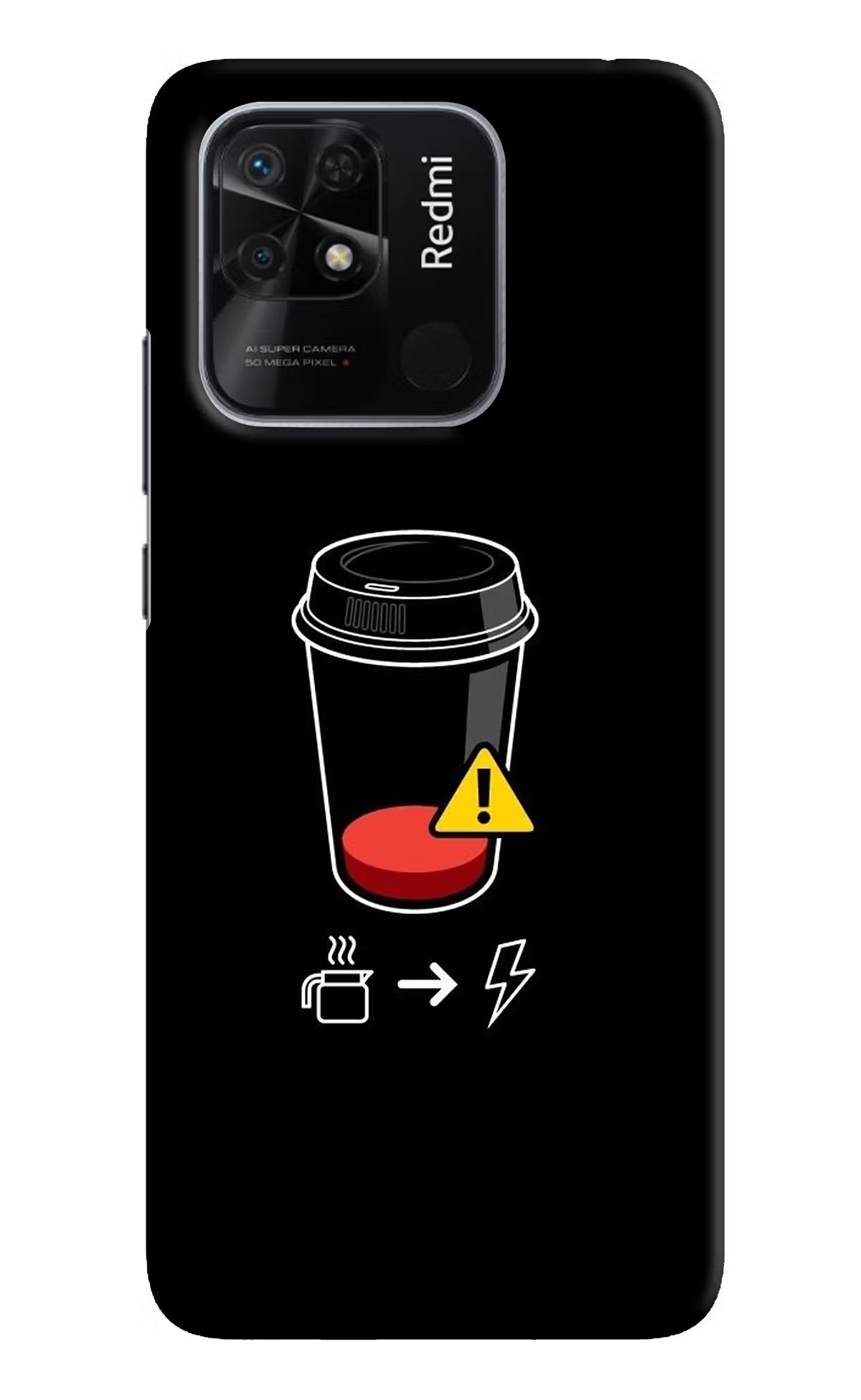 Coffee Redmi 10/10 Power Hard Case Back Cover by Casekaro