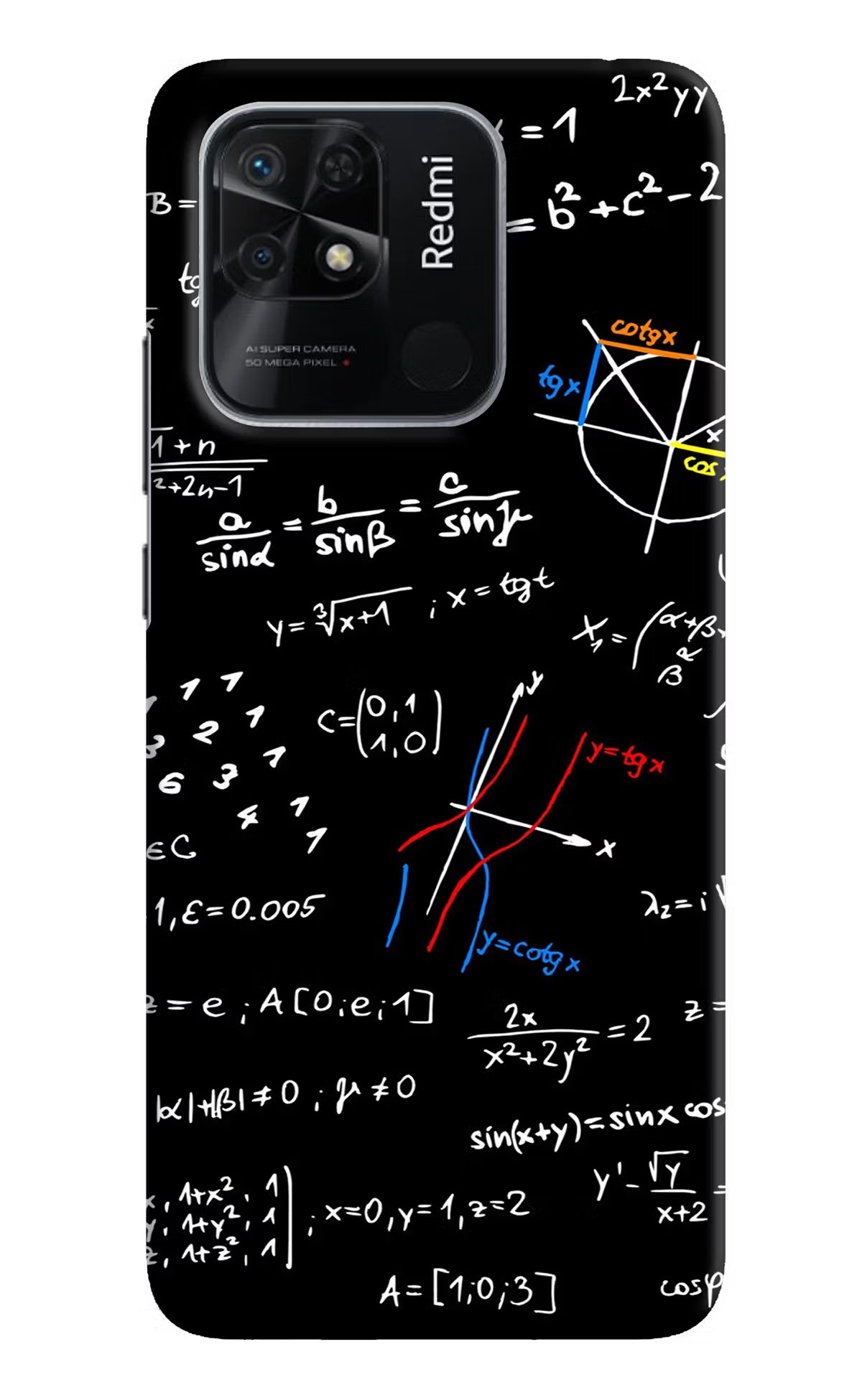 Mathematics Formula Redmi 10/10 Power Hard Case Back Cover by Casekaro